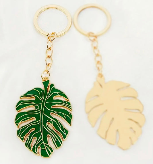 Monstera Leaf Keychain