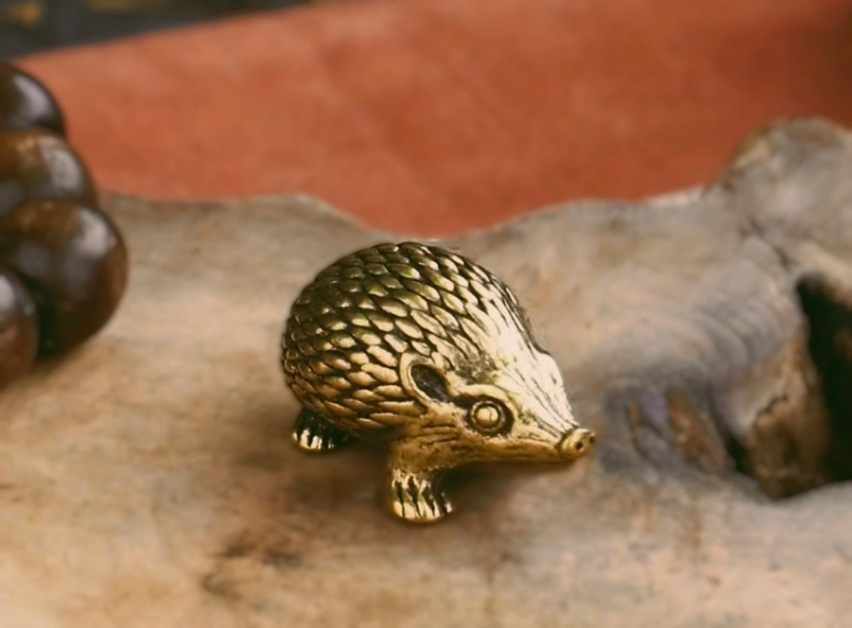 Vintage-Style Brass Hedgehog